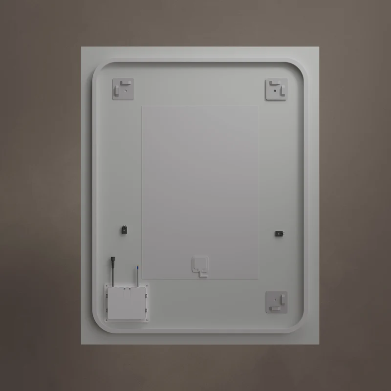Claris Rectangular Illuminated Mirror 80 x 100cm with Adjustable Dotless Lighting and Demister