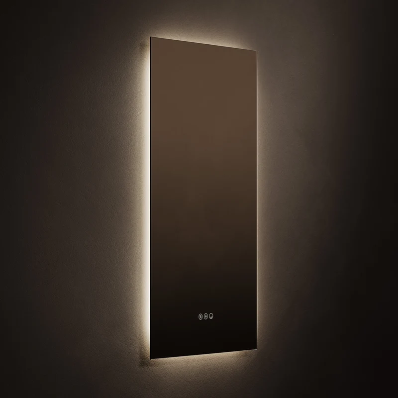 Claris Rectangular Illuminated Mirror 50 x 90cm with Adjustable Dotless Lighting and Demister