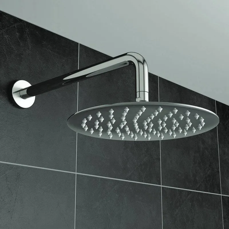 Round Twin Thermostatic Concealed Mixer Shower Kit with Wall Mounted 300mm Shower Head & Handset