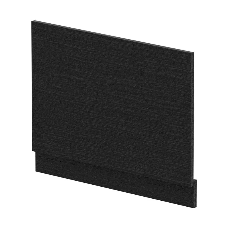 Hudson Reed Bath Panels Straight End Panel & Plinth (750mm) Contemp Charcoal Black MFC Textured Woodgrain 560x730x36mm