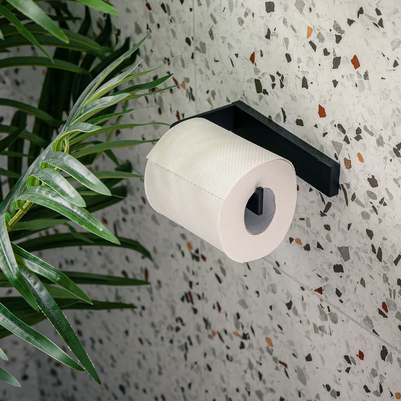Eliseo Ricci Vesu Toilet Roll Holder - Black