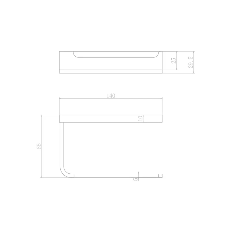 Eliseo Ricci Vesu Toilet Roll Holder - Black