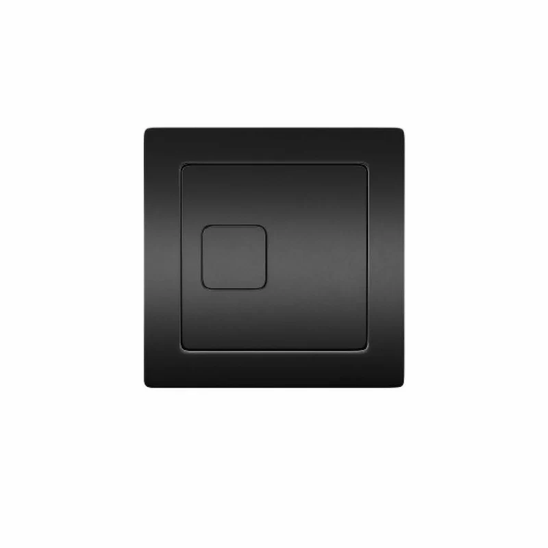 Square Dual Flush Plate - Black