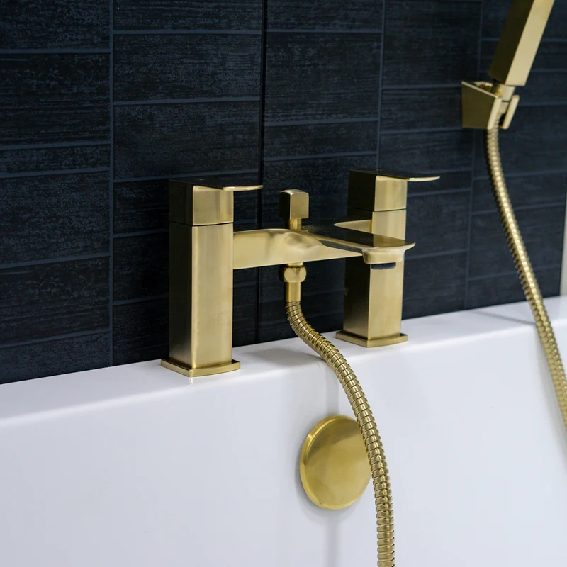 Eliseo Ricci Vesu Bath Shower Mixer - Brushed Brass