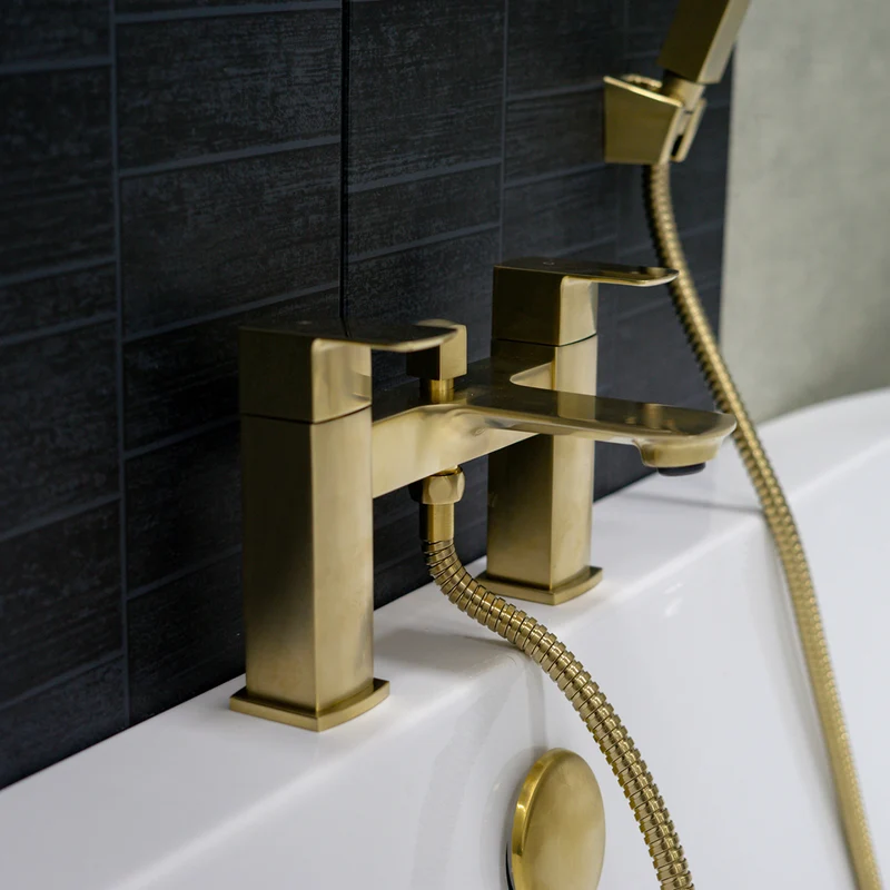 Eliseo Ricci Vesu Bath Shower Mixer - Brushed Brass