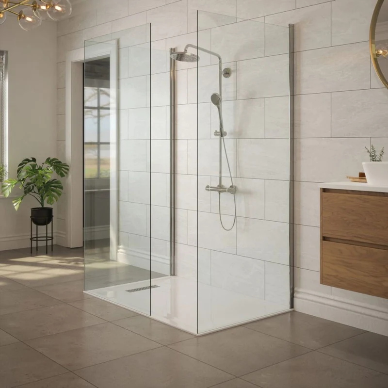 SlimStone 25mm Linear Offset Quadrant Shower Tray