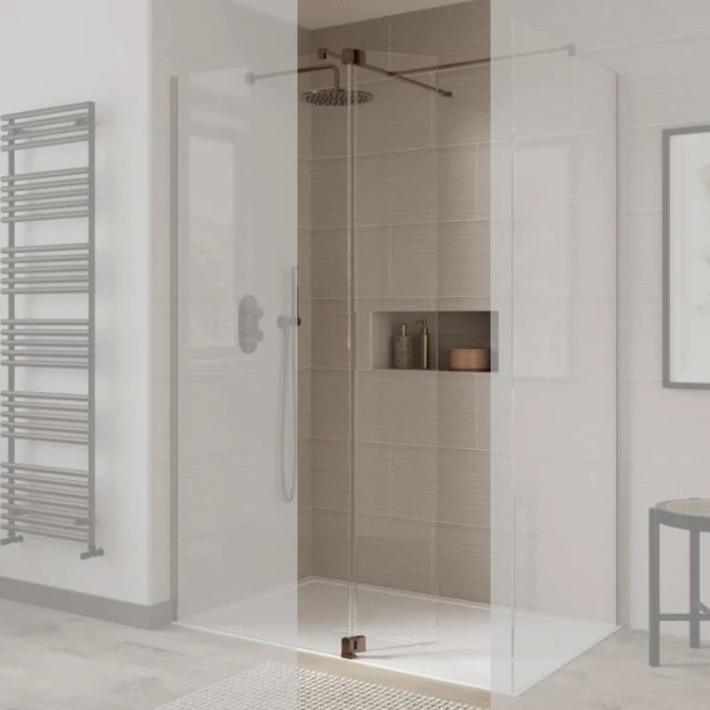 Lustre Brushed Bronze Flipper Panel For 2000mm Wetroom Screens