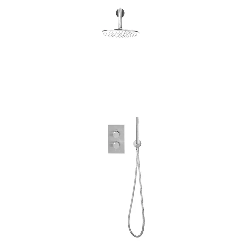 Eliseo Ricci Exclusiv Round Handle, Head & Mounted Bracket Riser Shower - Chrome