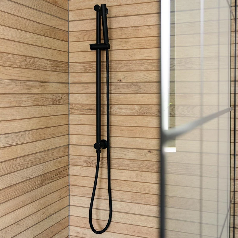 Eliseo Ricci Exclusiv Round Handle, Head & Handset Riser Shower - Black