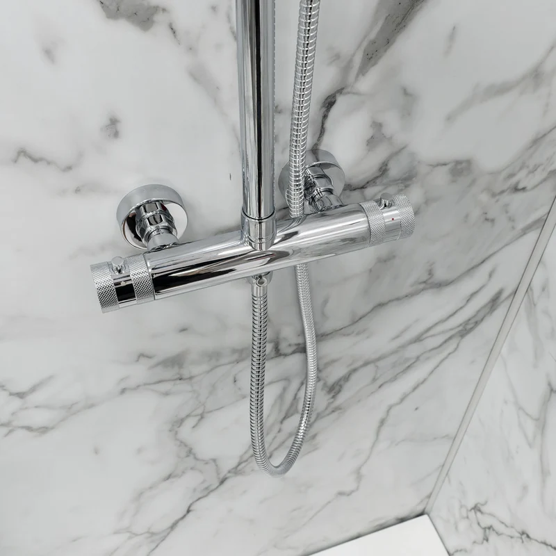 Eliseo Ricci Exclusiv Round Rigid Riser Shower - Chrome