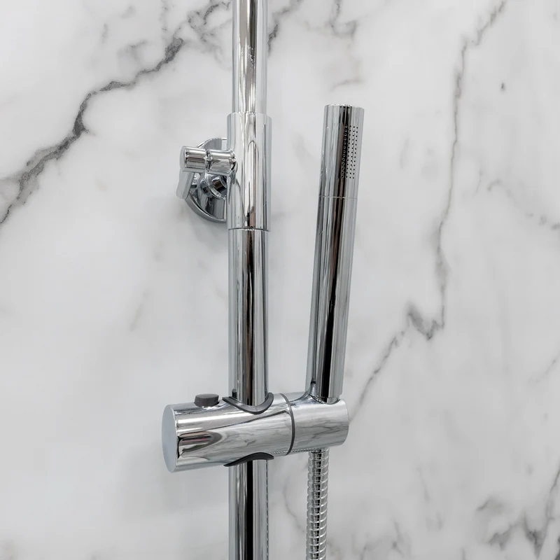 Eliseo Ricci Exclusiv Round Rigid Riser Shower - Chrome