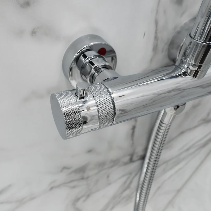 Eliseo Ricci Exclusiv Round Rigid Riser Shower - Chrome