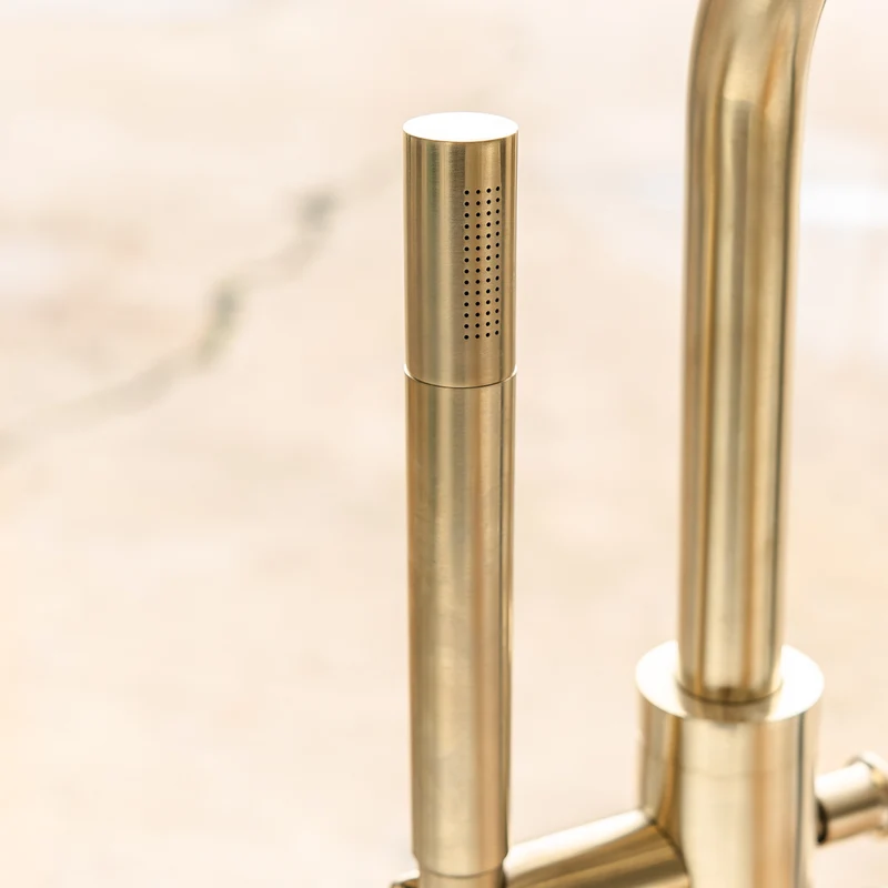 Eliseo Ricci Exclusiv Freestanding Bath Shower Mixer - Brushed Brass