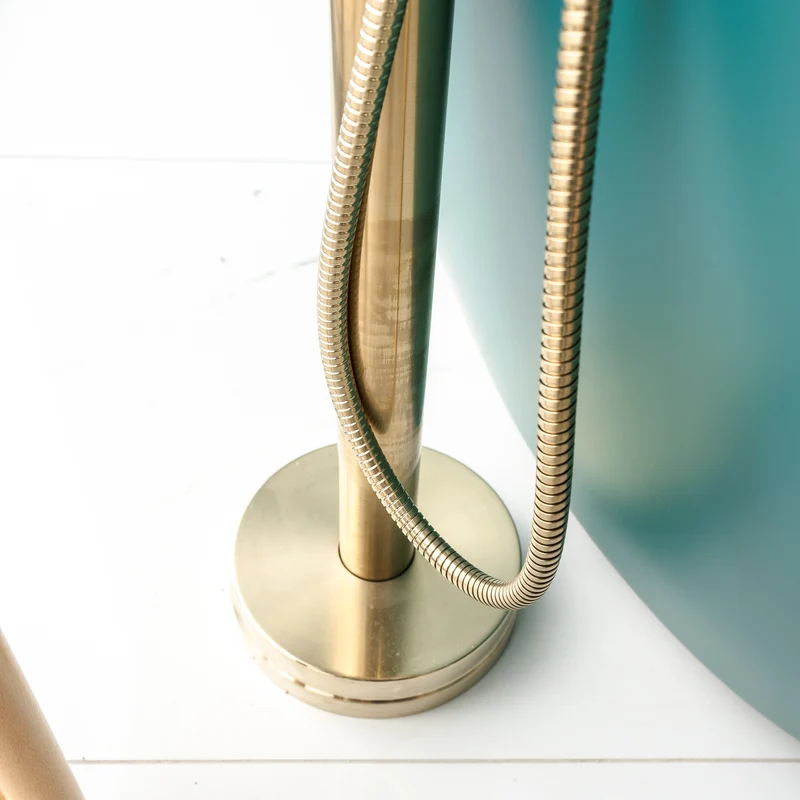 Eliseo Ricci Exclusiv Freestanding Bath Shower Mixer - Brushed Brass