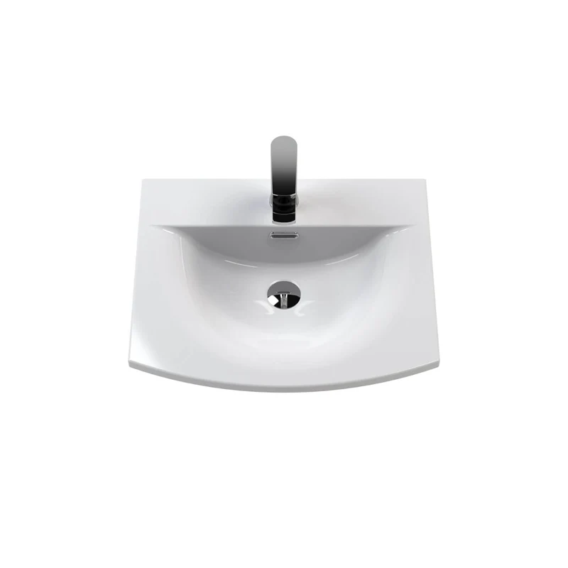 Lana 500mm Floorstanding 2 Door Vanity Unit & Basin - Anthracite Woodgrain