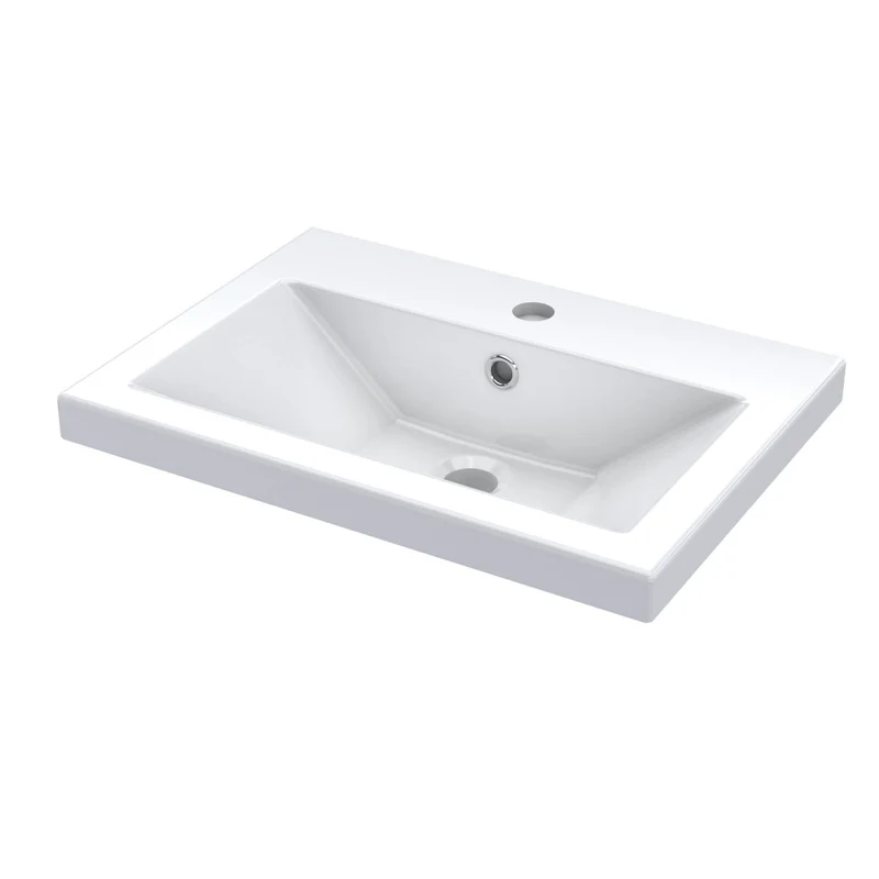 Lana Compact 500mm Floorstanding 2 Door Vanity Unit & Basin - Satin Soft Black