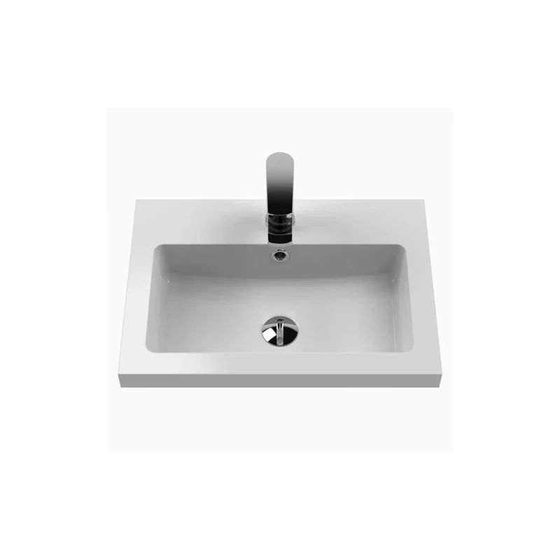 Lana Compact 500mm Floorstanding 2 Door Vanity Unit & Basin - Satin Soft Black