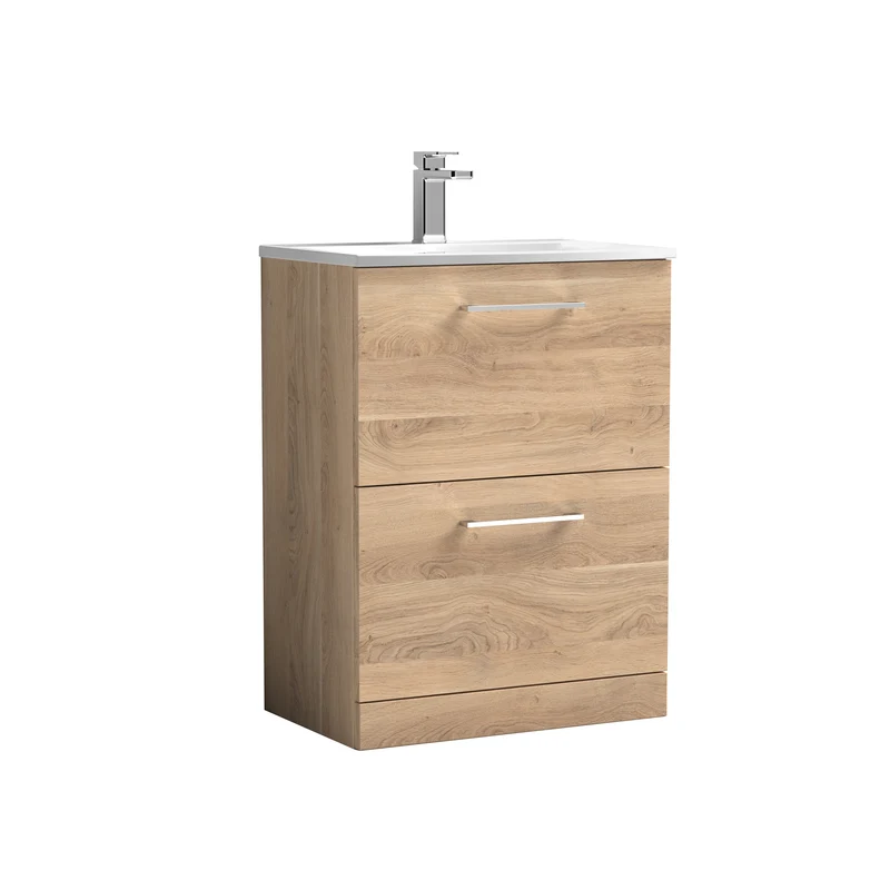Lana 800mm Floor Standing 2 Drawer Vanity Unit & Basin - Bathroom Furniture Range