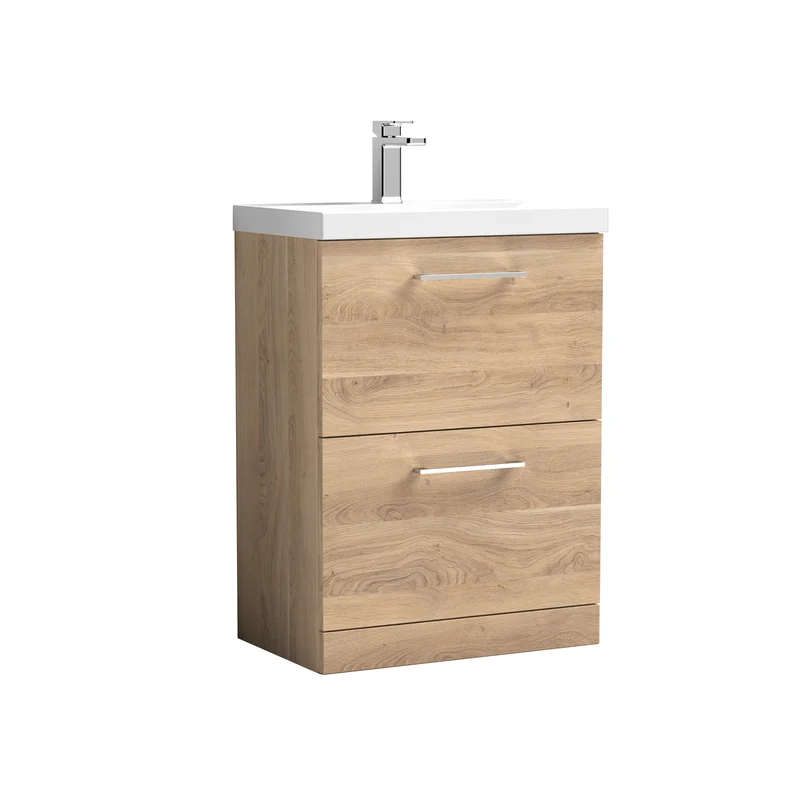 Lana 800mm Floor Standing 2 Drawer Vanity Unit & Basin - Bathroom Furniture Range
