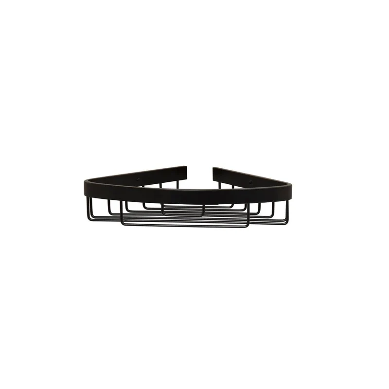 Croydex Aluminium Chunky Corner Basket - Black