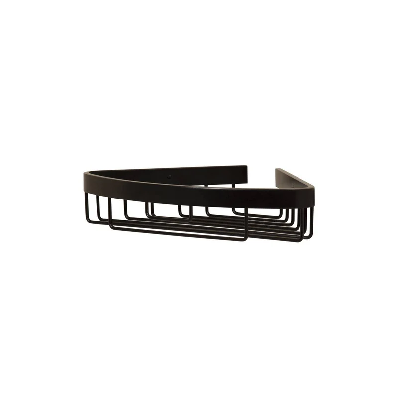 Croydex Aluminium Chunky Corner Basket - Black