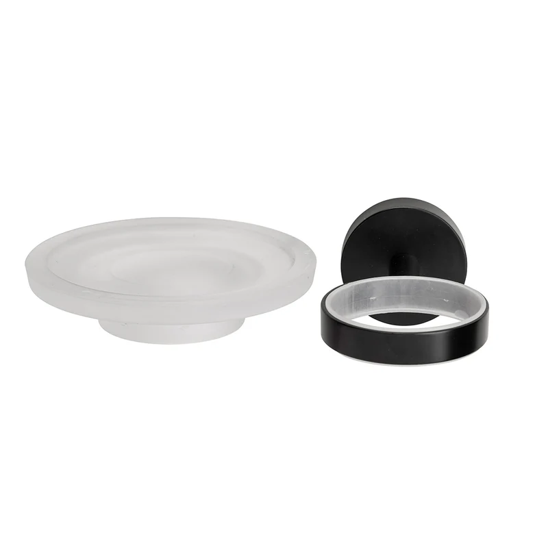 Croydex Flexi Fix Soap Dish & Holder - Matt Black