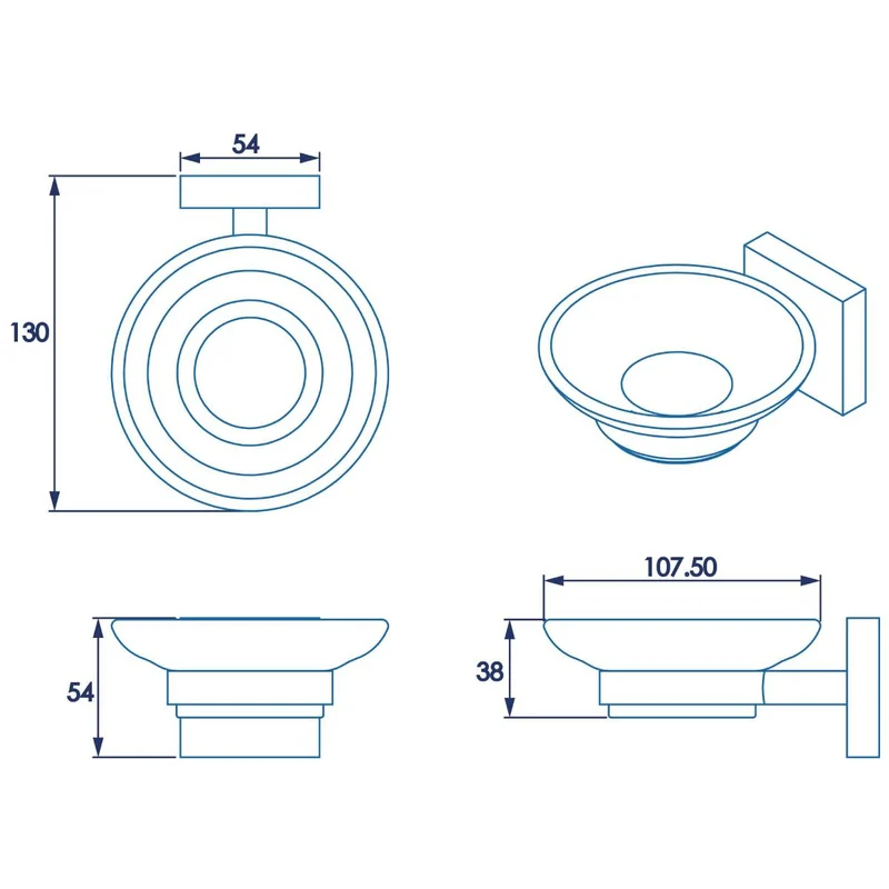 Croydex Chester Soap Dish & Holder