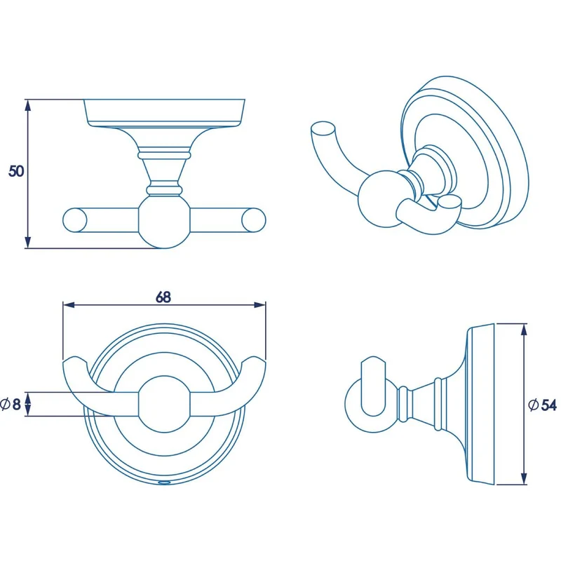 Croydex Worcester Double Robe Hook