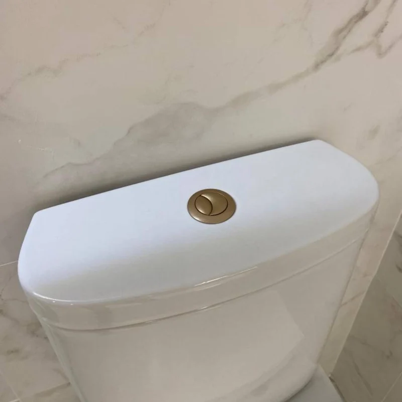 Objekt Ceramica Dual Flush Button - Matt Brass