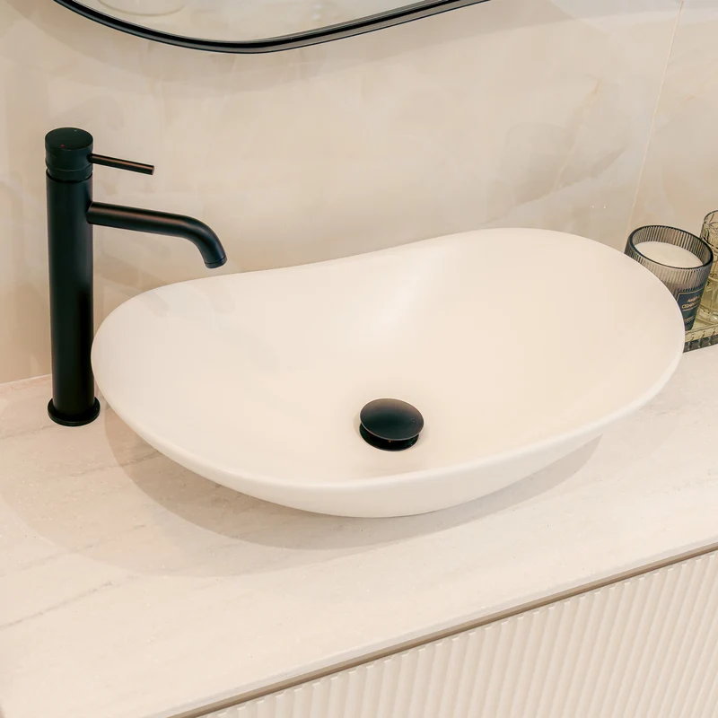 Eliseo Ricci Press Top Unslotted Basin Waste - Black