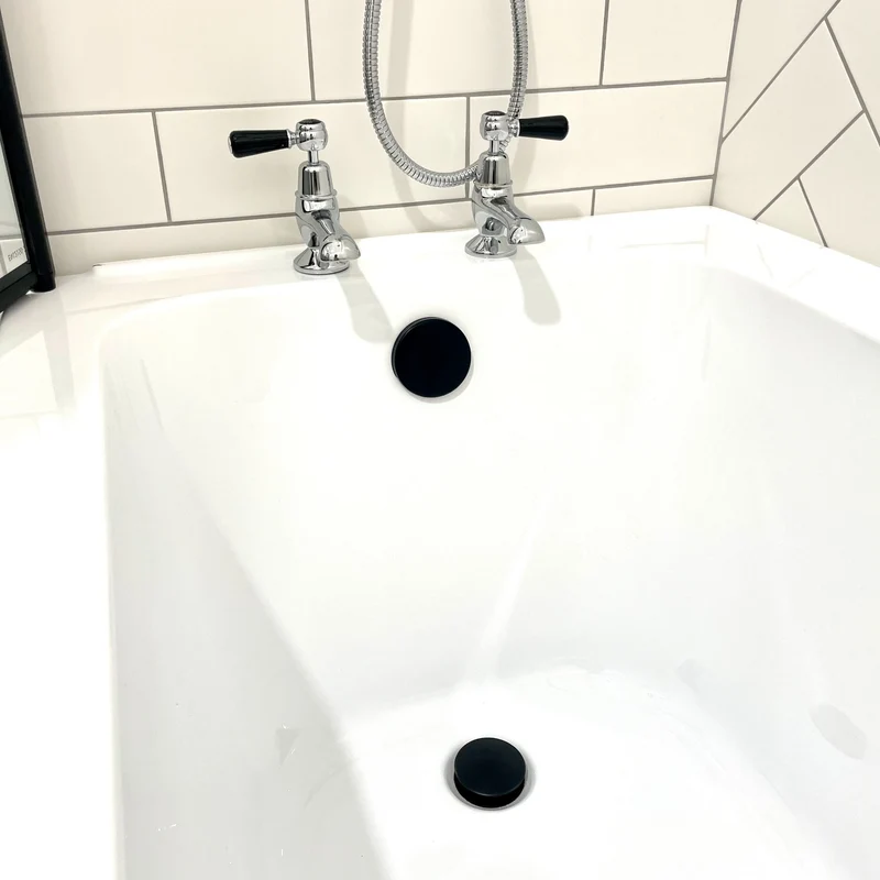 Eliseo Ricci Press Top Bath Waste & Overflow - Black