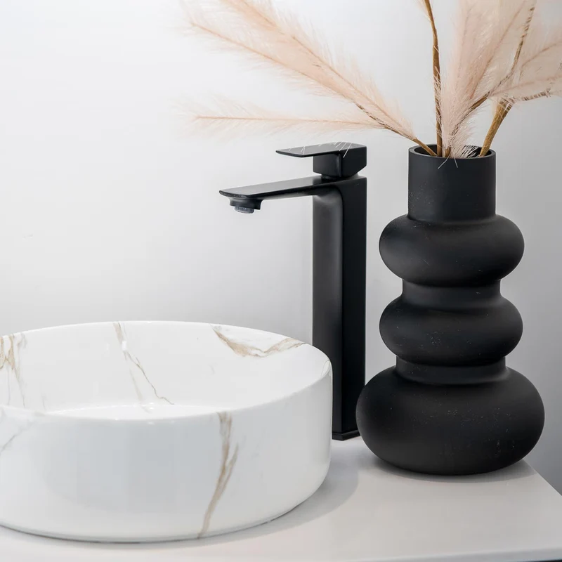 Eliseo Ricci Vesu Tall Basin Mixer - Black