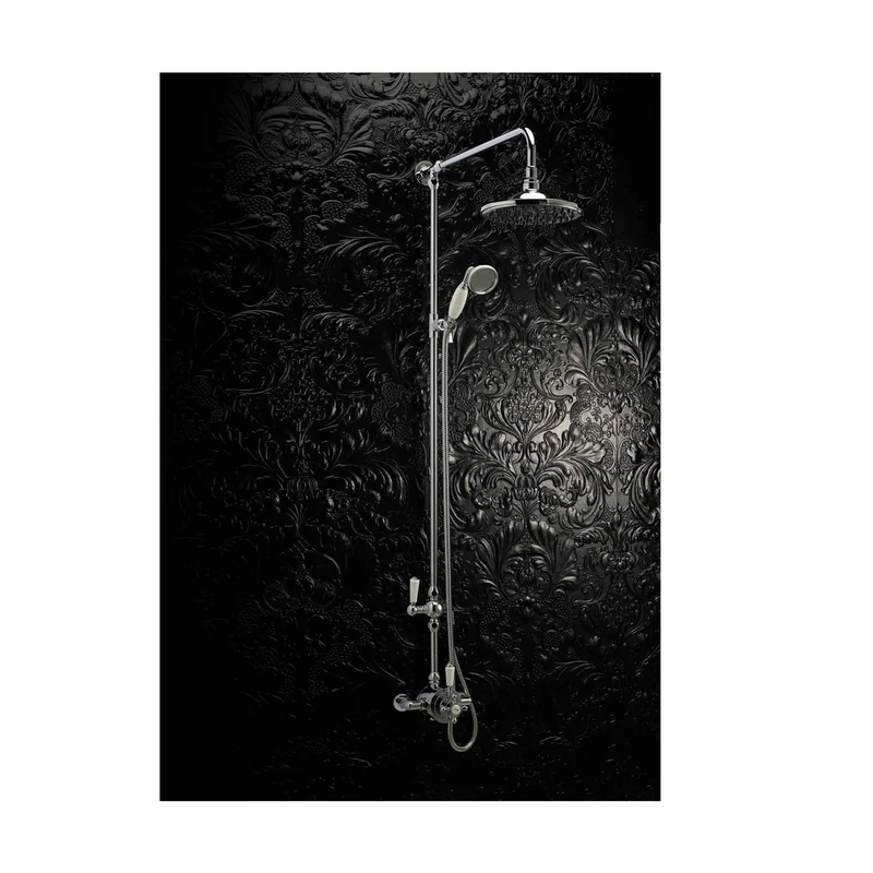 Nuie Victorian Dual Thermostatic Shower Valve Traditional Chrome Brass 166x196x153mm