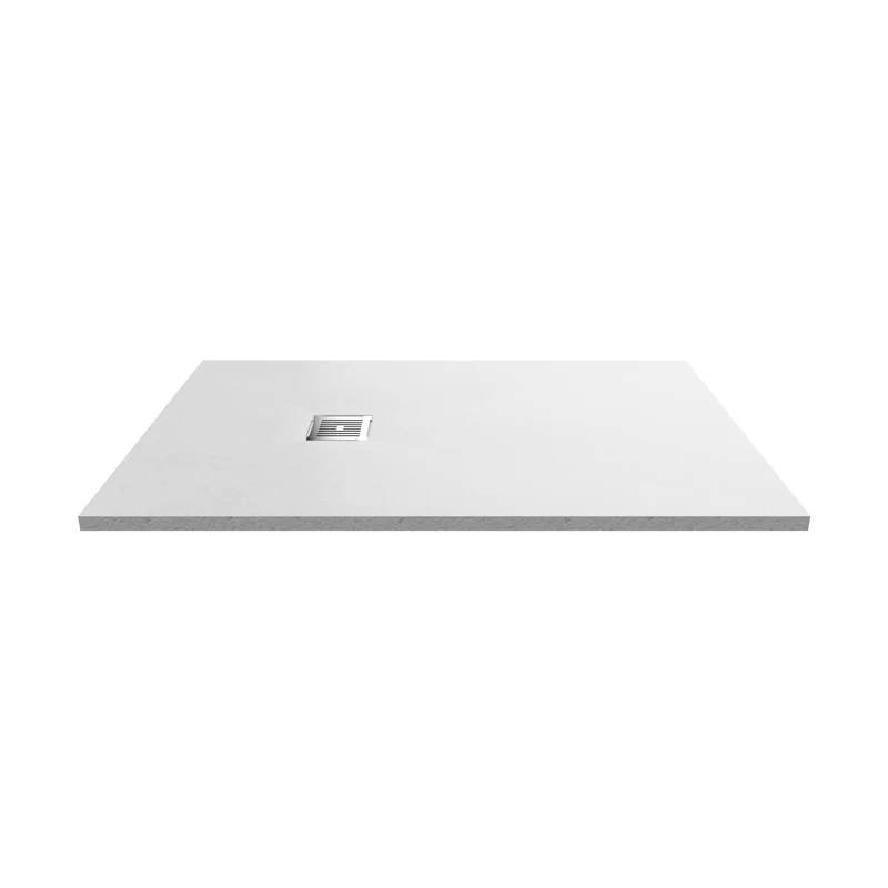 Nuie Slim Rectangular Trays Rectangular Shower Tray 1400 X 900mm Contemporary White Slate Acrylic Capped ABS Caco3 And Pu