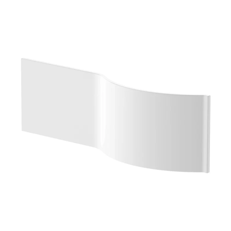 Nuie Shower Bath Front Panel (1600mm) Contemporary White Acrylic 510x1600x170mm