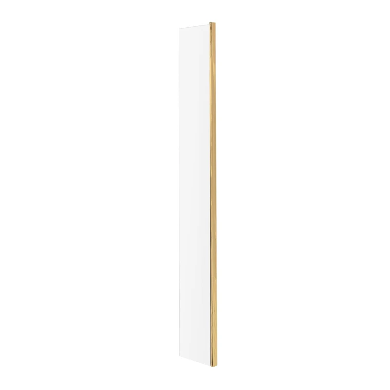 215mm Fixed Return For 8mm, 1950mm Wetroom Screen - Brushed Brass
