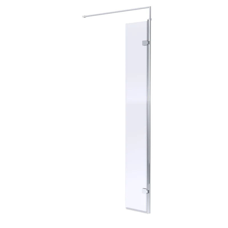 300mm Hinged Return For 8mm, 1950mm Wetroom Screen - Chrome