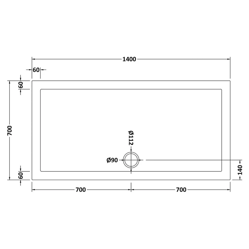 Vista 8mm Chrome 1950mm Walk-In Shower Screen with Slate Effect Stone Resin Tray & Waste Bundle