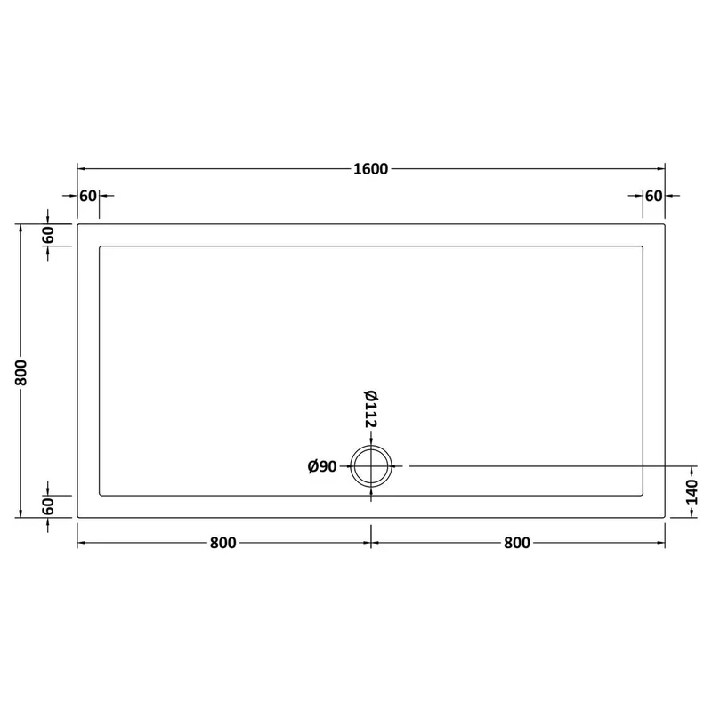 Vista 8mm Chrome 1950mm Walk-In Shower Screen with Slip-Resistant Matt White Stone Resin Tray & Waste Bundle