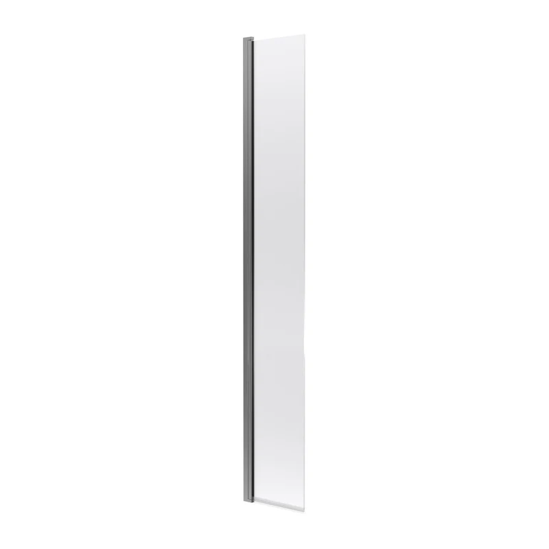 300mm Concealed Hinged Return For 8mm, 1850mm Wetroom Screen - Brushed Pewter