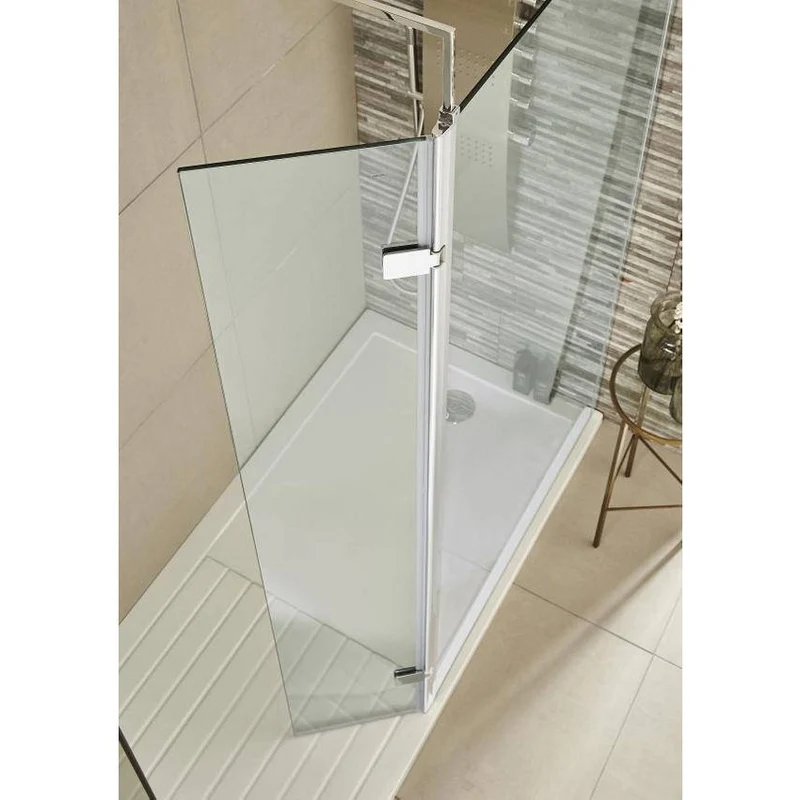 300mm Hinged Return For 8mm, 1850mm Wetroom Screen - Chrome