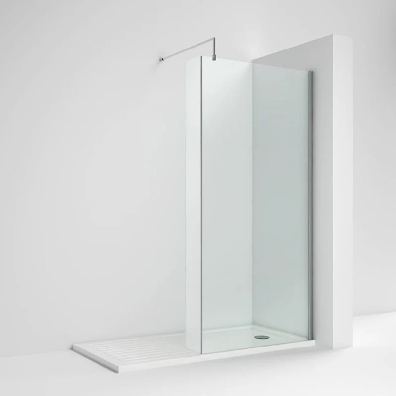 215mm Fixed Return For 8mm, 1850mm Wetroom Screen - Chrome