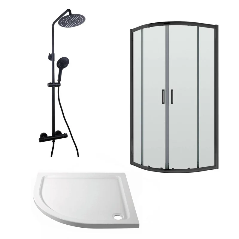 Noir 900 Shower Enclosure Deal - Black