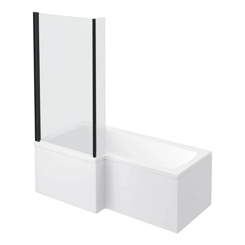 Linea Noir Shower Bath & Vanity Deal - Left Hand