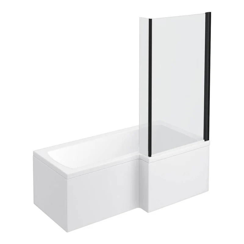 Linea Noir Shower Bath & Vanity Deal - Right Hand