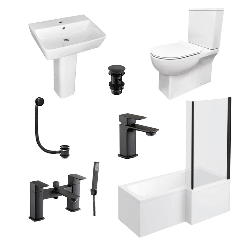 Linea Noir Shower Bath Deal - Right Hand