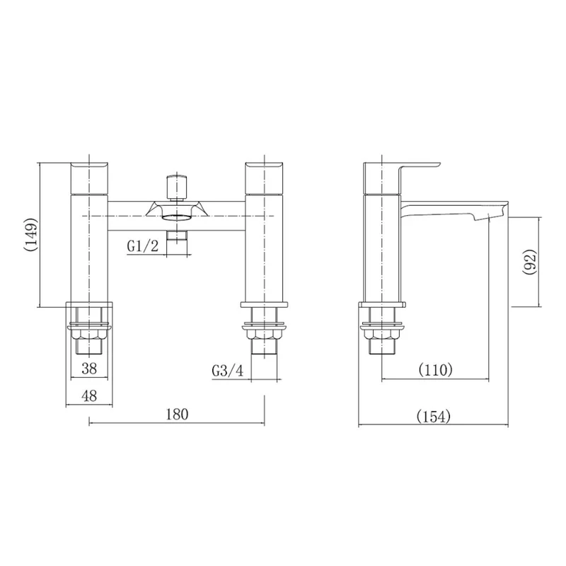 Eliseo Ricci Vesu Bath Shower Mixer