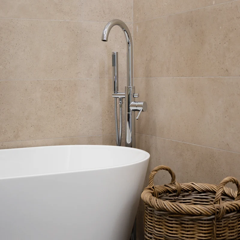 Eliseo Ricci Curve Floor Standing Bath Shower Mixer