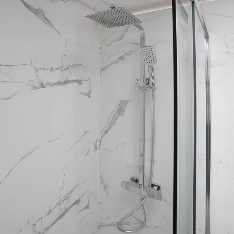 Eliseo Ricci Cube Plus Thermostatic Rain Shower with Diverter