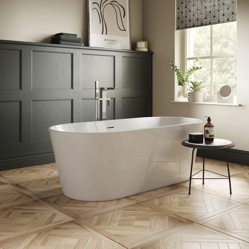 Como Freestanding Bath 1680 x 800mm - White